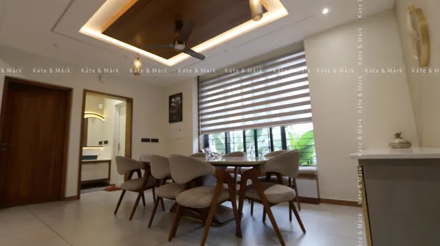 Dining and living area in an Aluva home