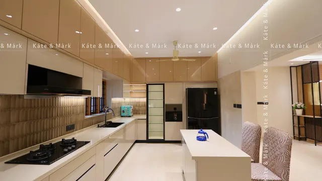 Modular kitchen with tall units, Aluva