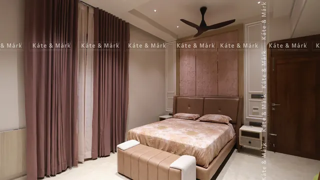 Guest bedroom, villa in Perumbavoor
